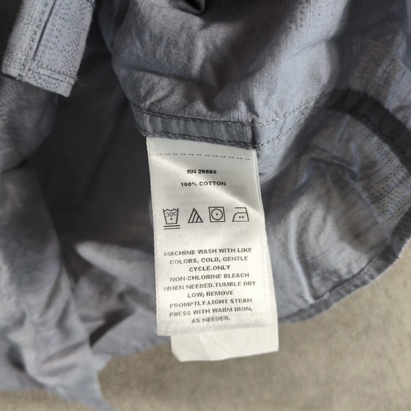 Pendleton Mens Short Sleeve Button Up Shirt Light Blue Geometric Pattern XL - Picture 8 of 9